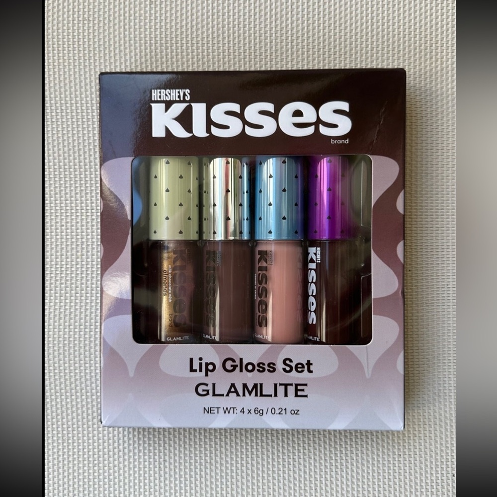 Glamlite x Hershey’s Kisses 4PC Lip Gloss Set NIB